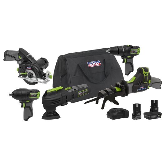 5 x SV10.8 Series Cordless Power Tool Kit 10.8V - 2 Batteries