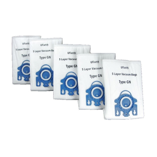 GN Bags For Miele Vacuum Cleaner Bags Type GN X 5 + 2 Filters 3D Efficiency