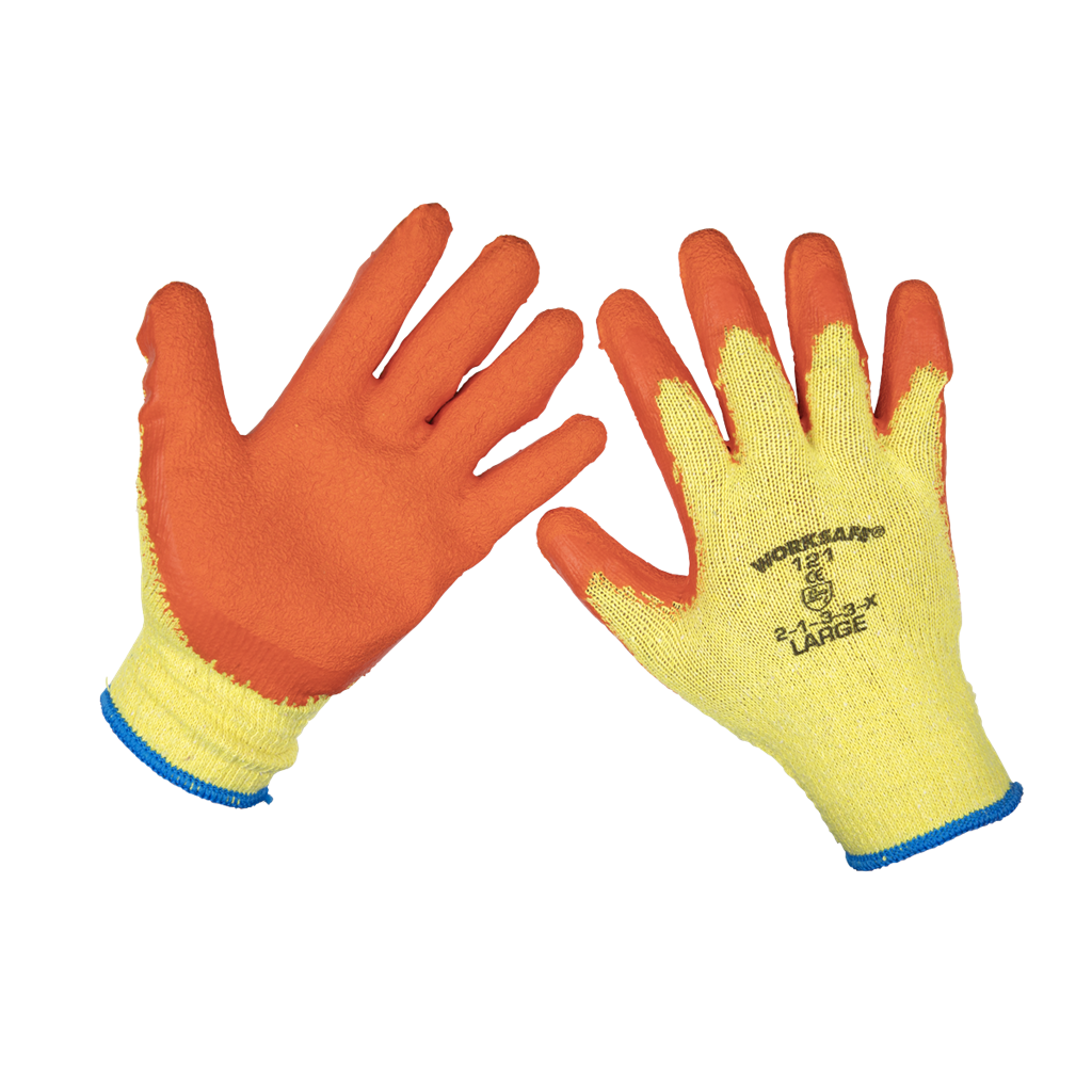 Worksafe&#174; Super Grip Knitted Gloves with Latex Palm, Large - Pack of 120 Pairs