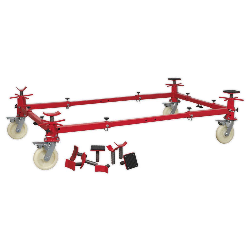 Adjustable 4-Post Vehicle Moving Dolly 900kg Capacity