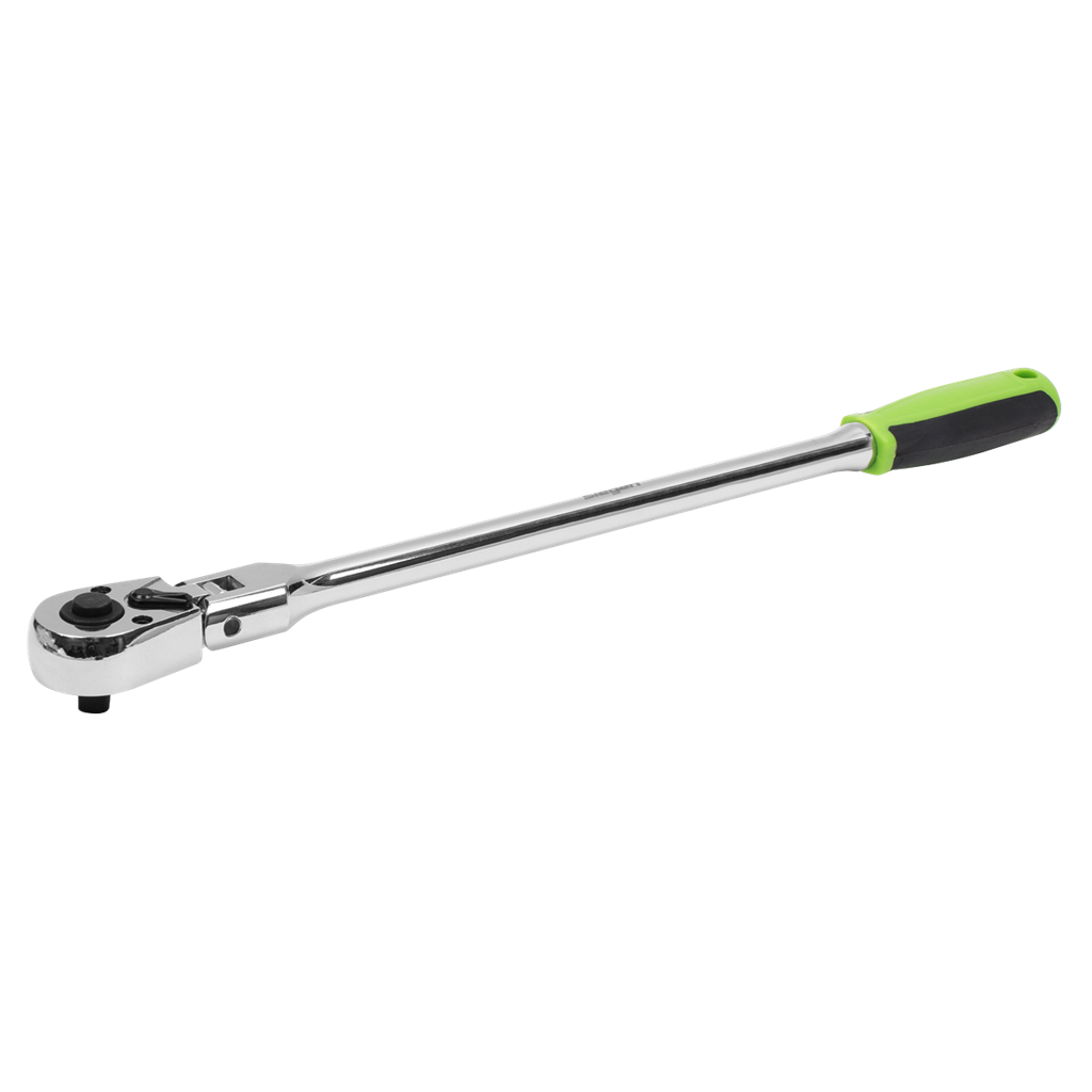 Siegen Extra-Long Flexi-Head Ratchet Wrench with Flip Reverse 1/4"Sq Drive