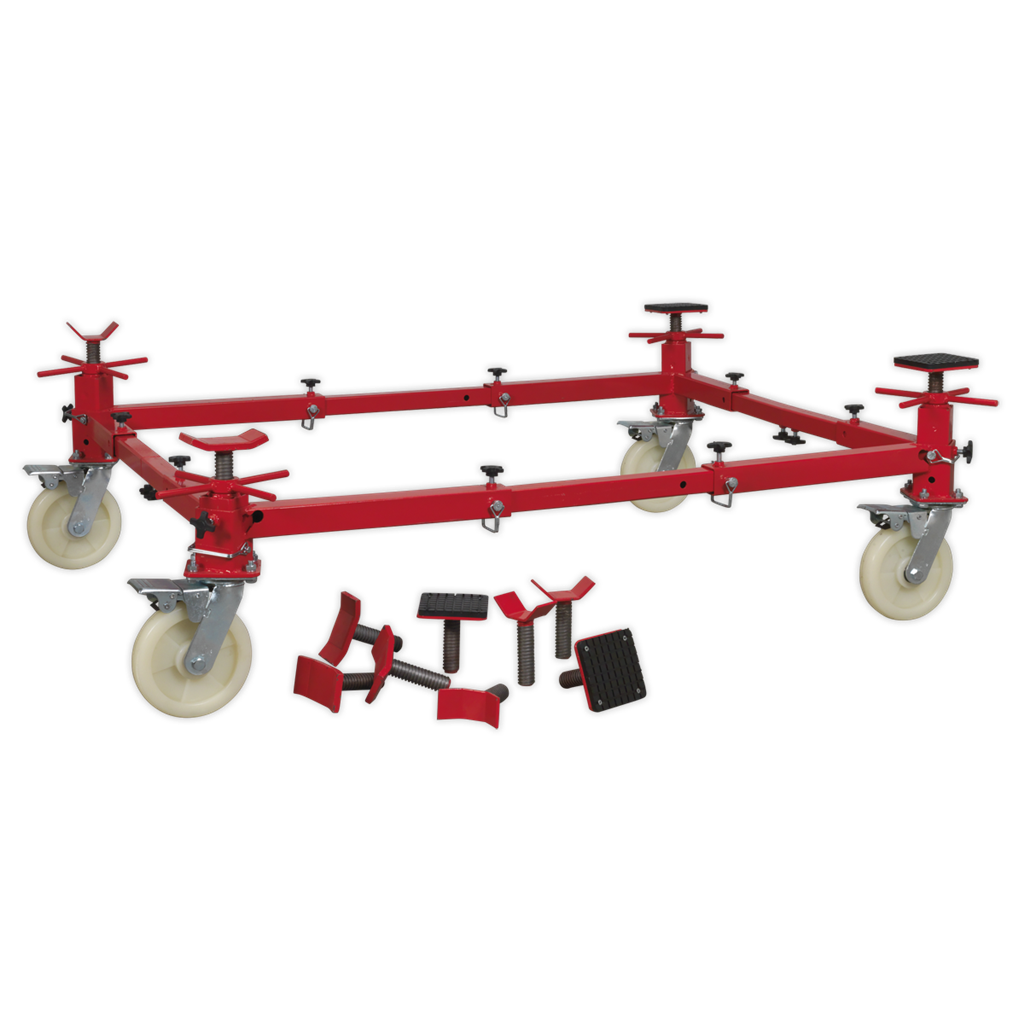 Adjustable 4-Post Vehicle Moving Dolly 900kg Capacity