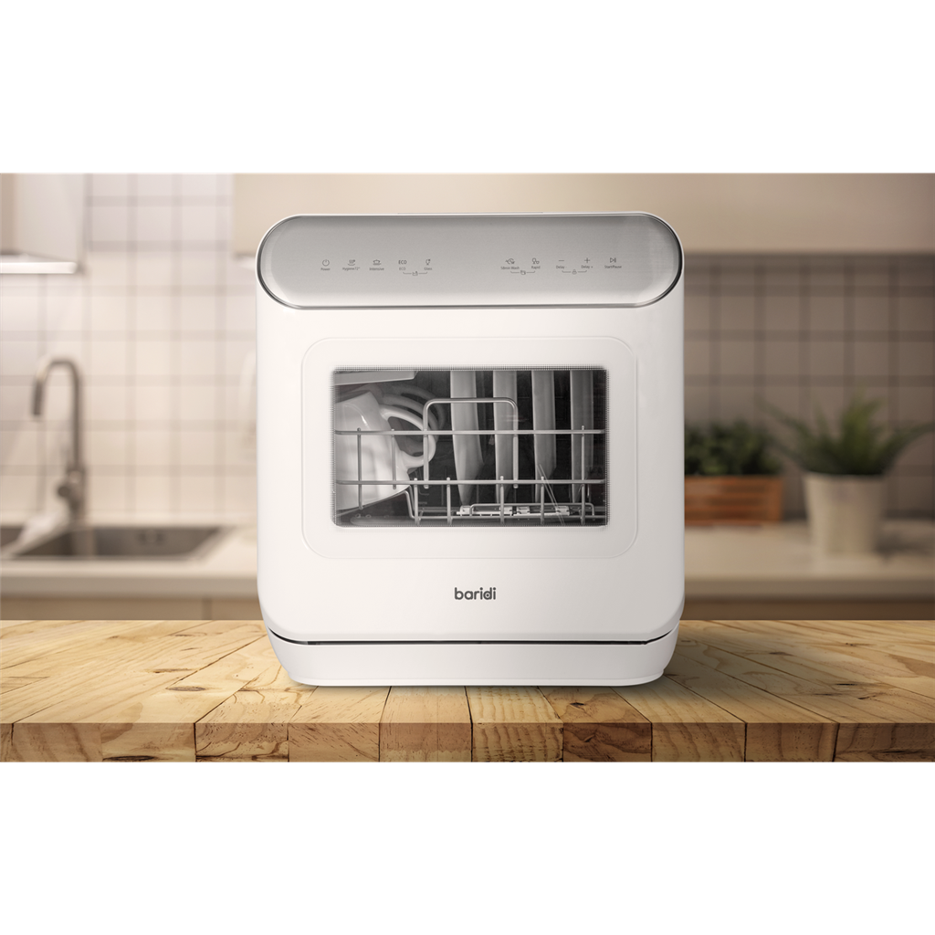Dellonda 3 Place Settings Mini Portable Tabletop Dishwasher with 7 Wash Functions - DH72