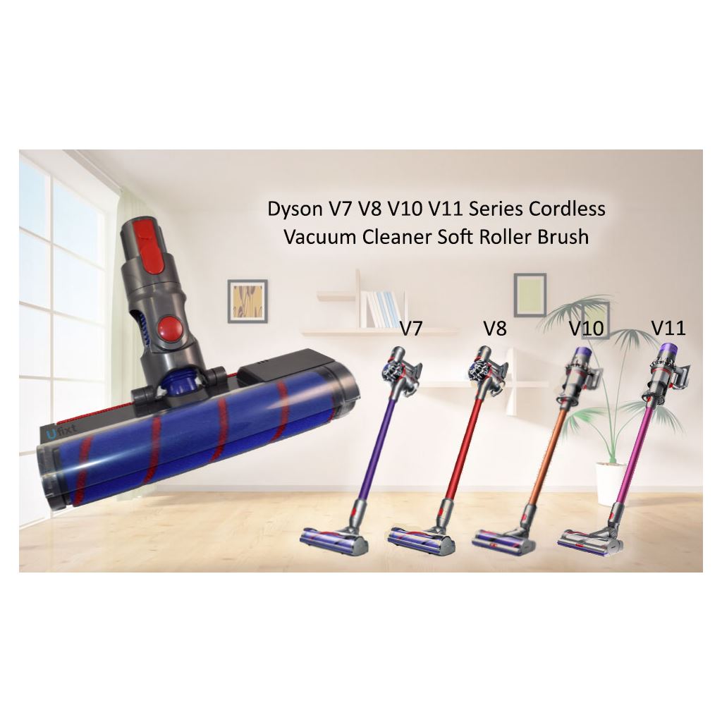 Dyson V7 V8 V10 V11 Compatible Soft Roller Brush Head | Non-Genuine Hard Floor Cleaner Head by Ufixt