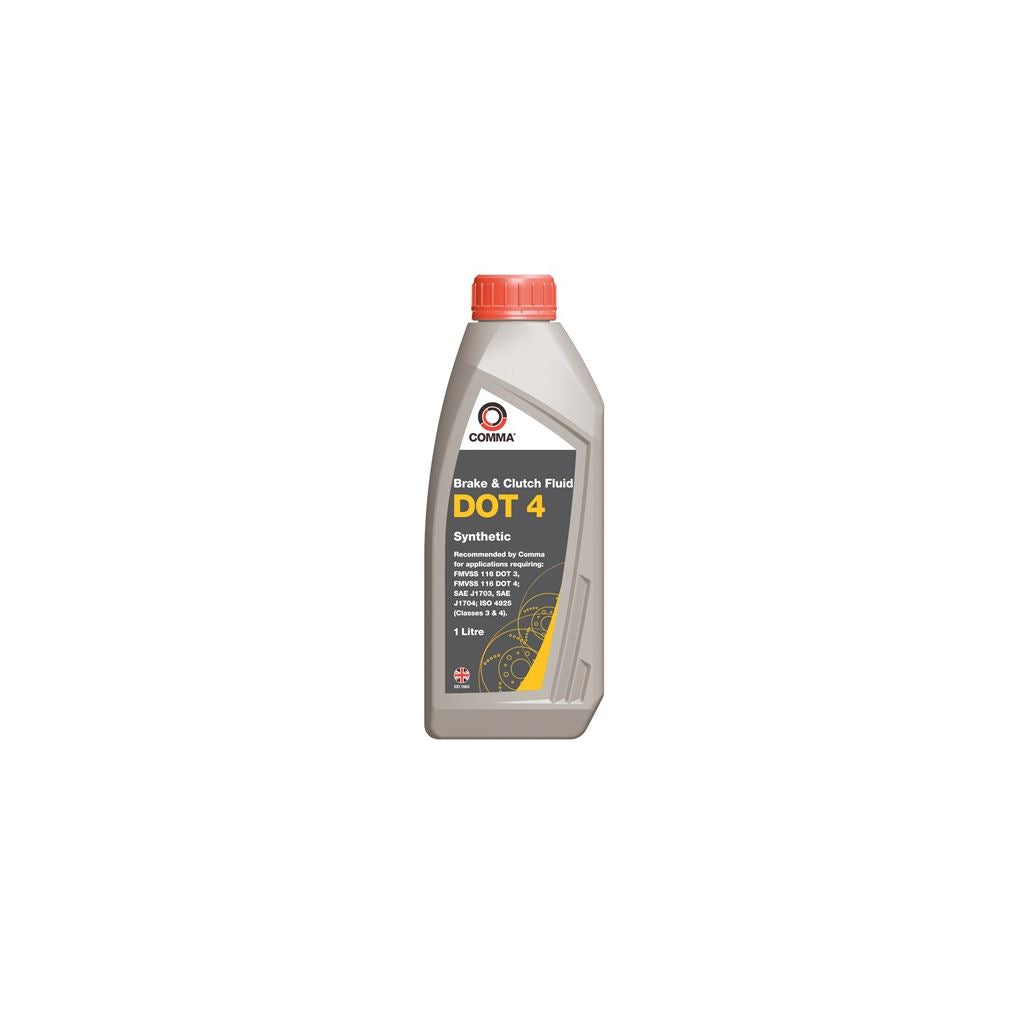 Comma DOT 4 Synthetic Brake & Clutch Fluid - 1 Litre
