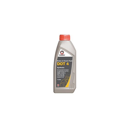 Comma DOT 4 Synthetic Brake & Clutch Fluid - 1 Litre