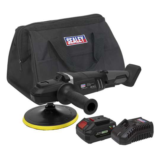 Premier SV20 Series 180mm Brushless Cordless Rotary Polisher Kit 20V 4Ah