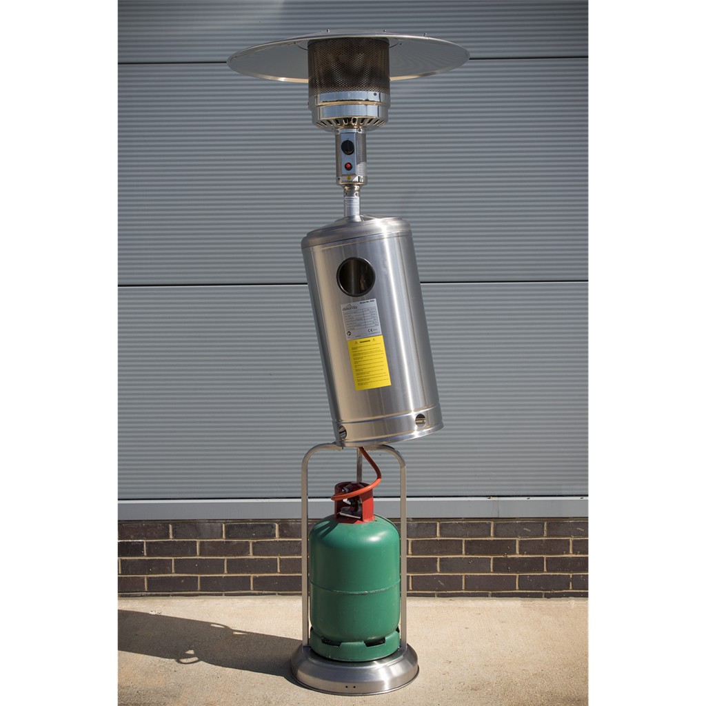 Dellonda Outdoor Garden Gas Patio Heater 13kW Commercial & Domestic Use, Stainless Steel