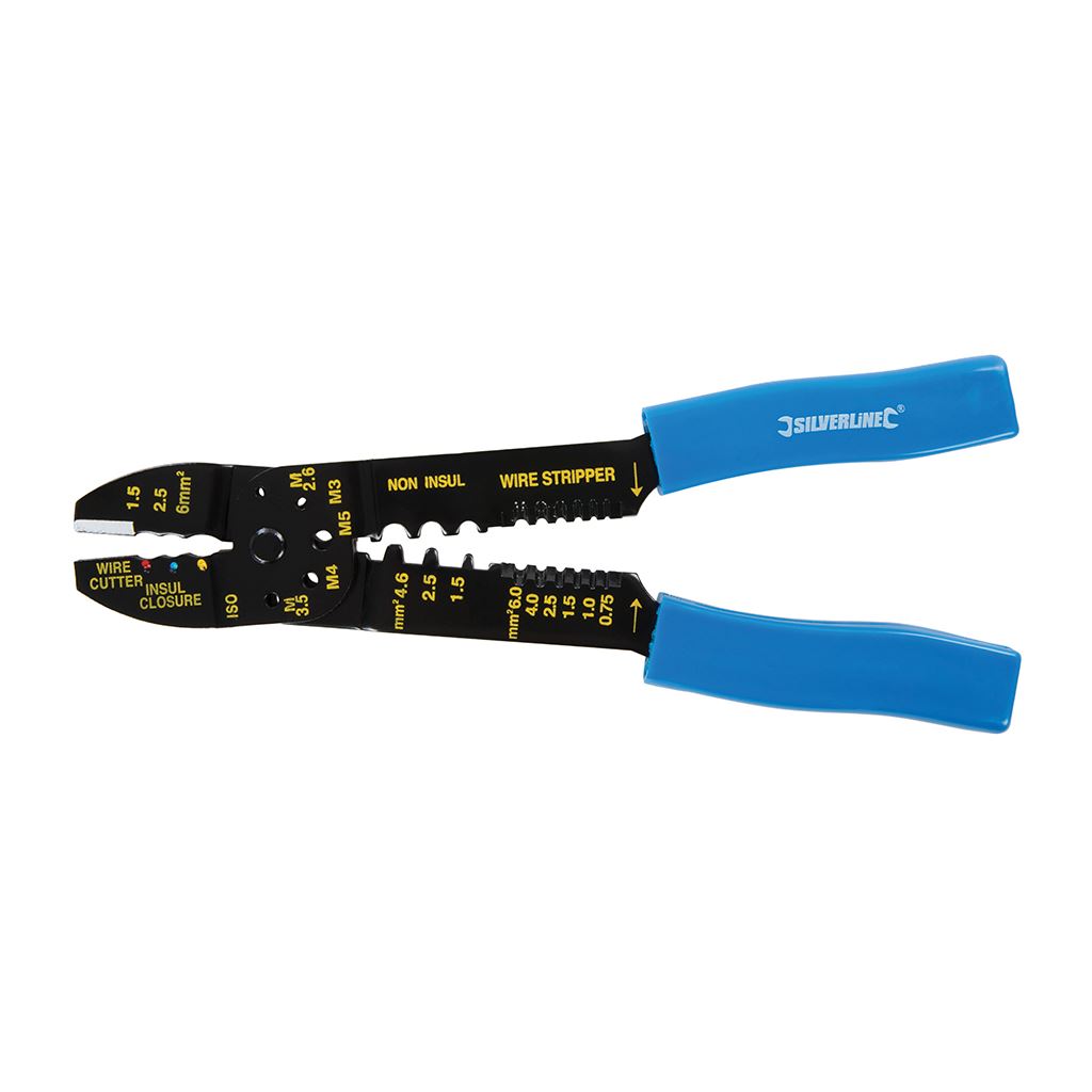 Silverline Crimping & Stripping Pliers - 230mm