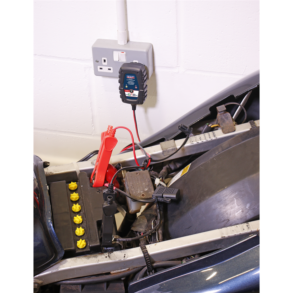 6/12V Compact Smart Trickle Charger & Maintainer 1A