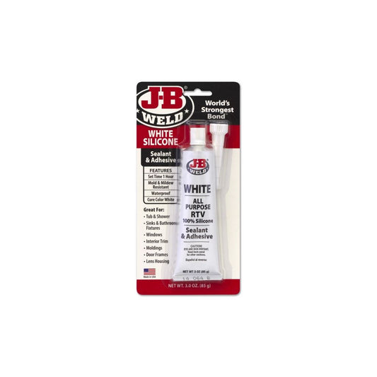 J-B Weld White Silicone Sealant & Adhesive - 85g Pack of 6