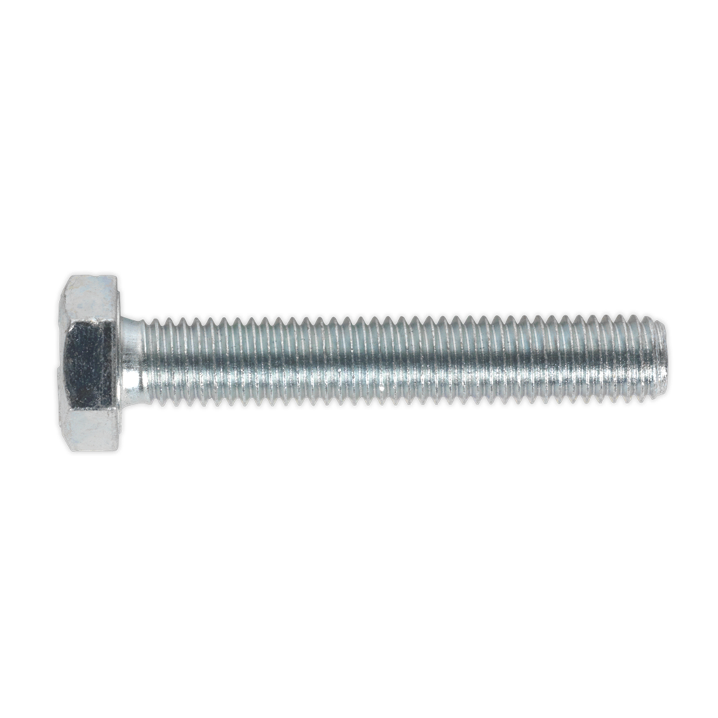 8.8 Zinc Plated HT Setscrew M10 x 60mm, DIN 933 - Pack of 25