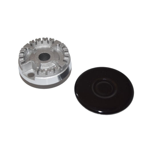 Universal Cooker Oven Gas Hob Burner Base and Cap Set – 55 mm | Compatible Replacement by Ufixt