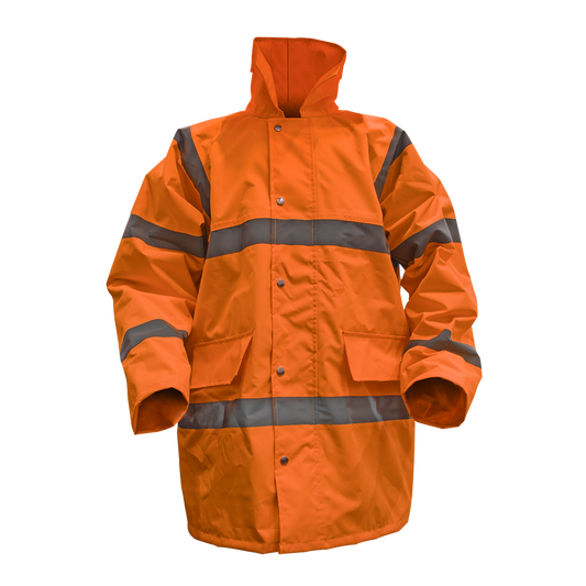 Worksafe&#174; Hi-Vis Orange Jacket with Quilted Lining - Large