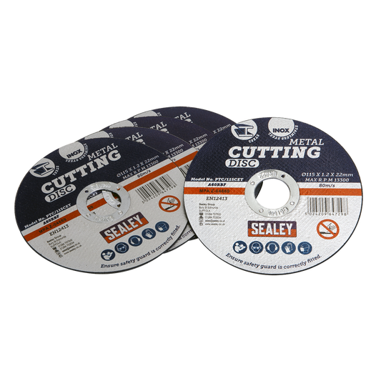 115 x 1.2mm Cutting Disc 22mm Bore - Pack of 5