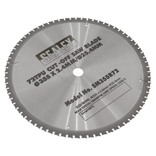 72tpu Cut-Off Saw Blade &#216;355 x 2.4mm/&#216;25.4mm