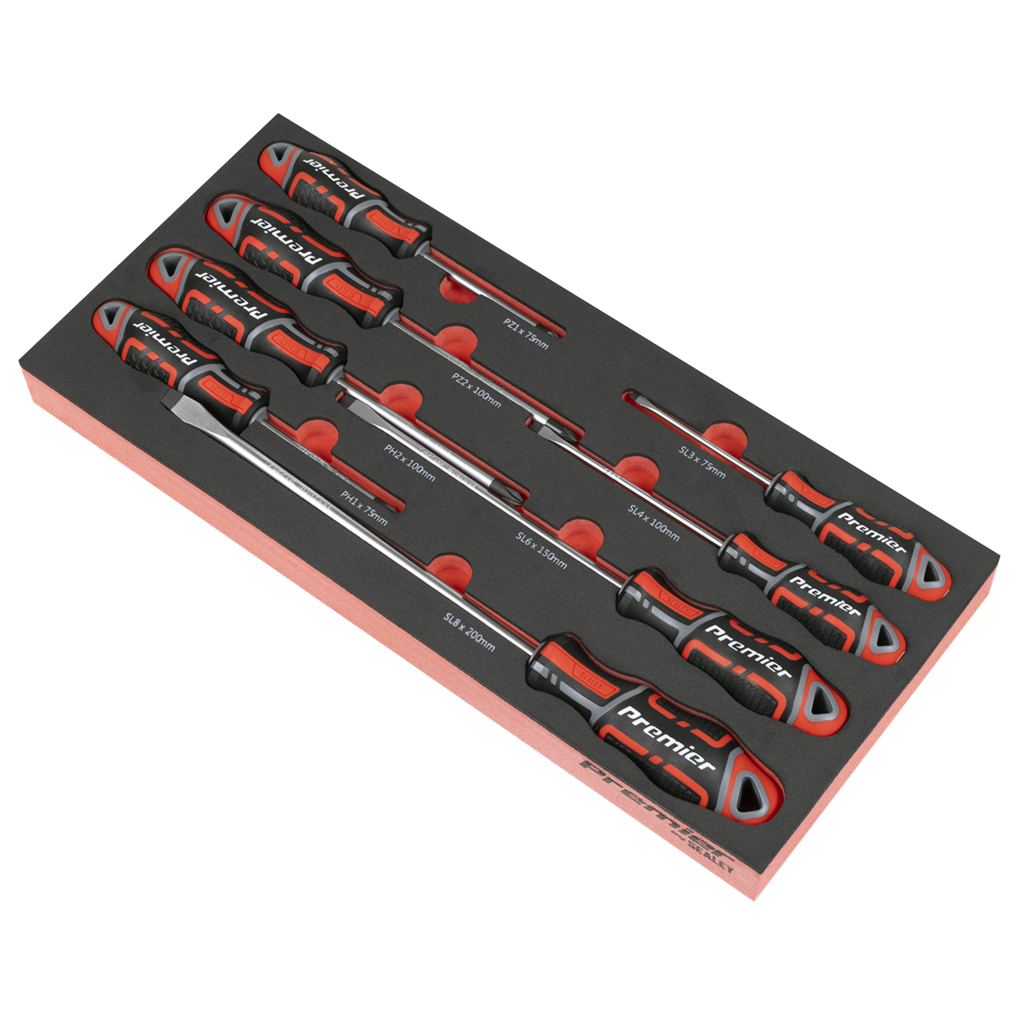 Premier Screwdriver Set with Tool Tray 8pc