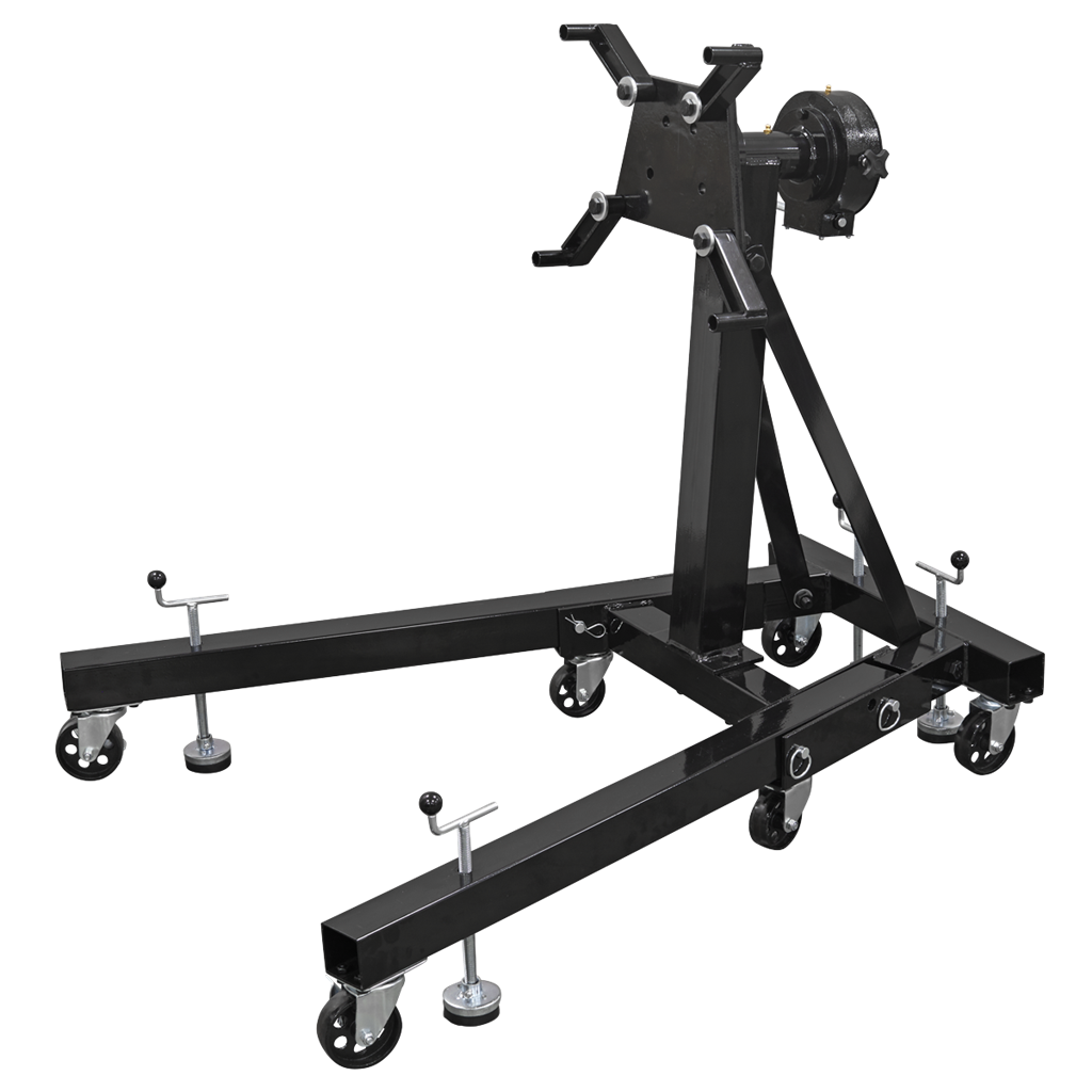 Folding 360&#186; Rotating Engine Stand with Geared Handle Drive 680kg Capacity