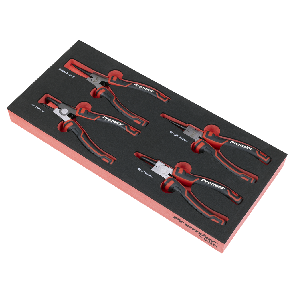 Premier Circlip Pliers Set with Tool Tray 4pc