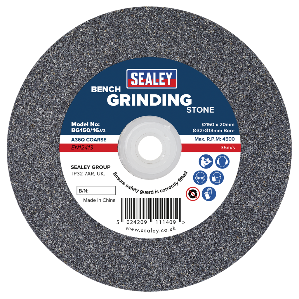 150 x 20mm Grinding Stone 32(13)mm Bore - A36Q Coarse