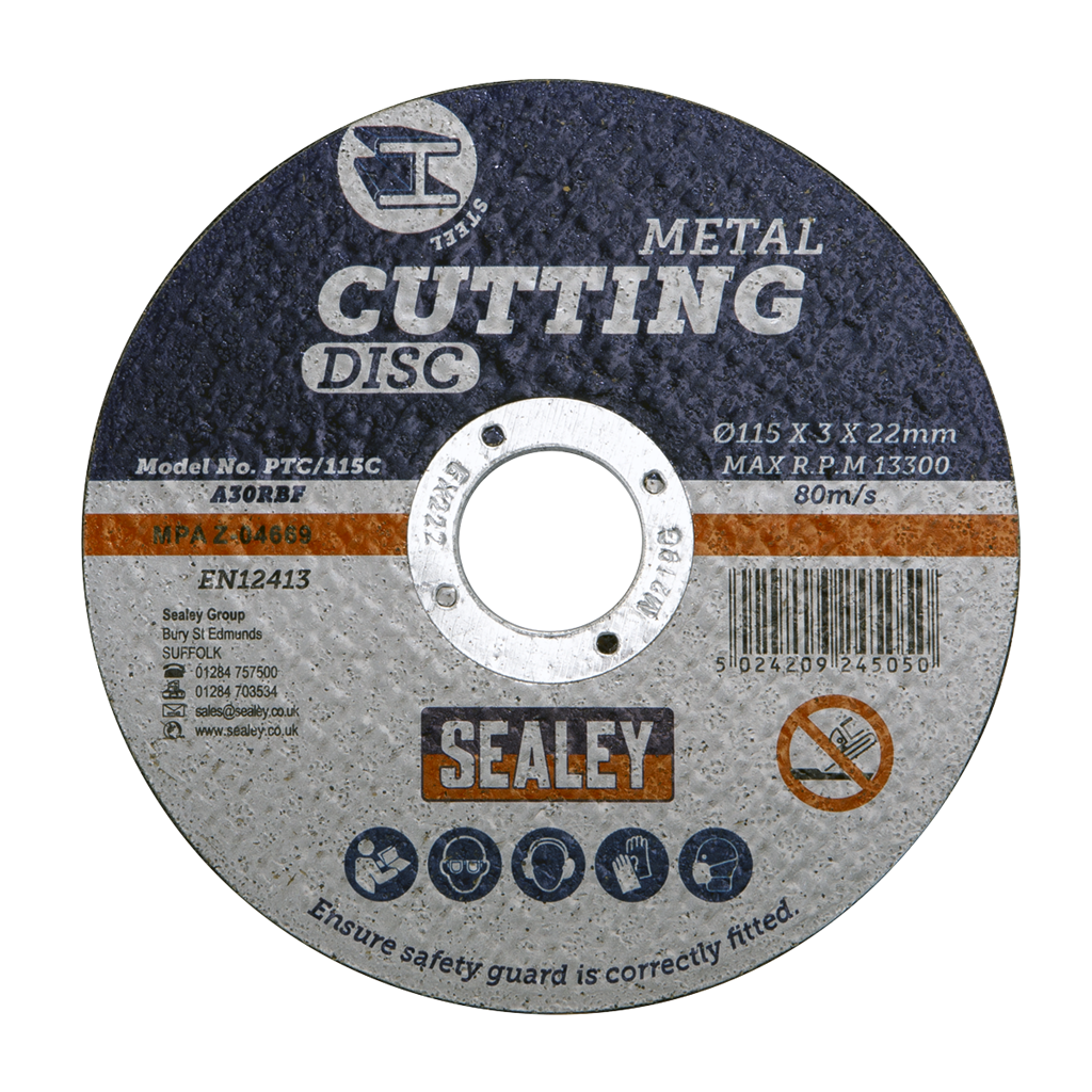 115 x 3mm Cutting Disc 22mm Bore - Pack of 50