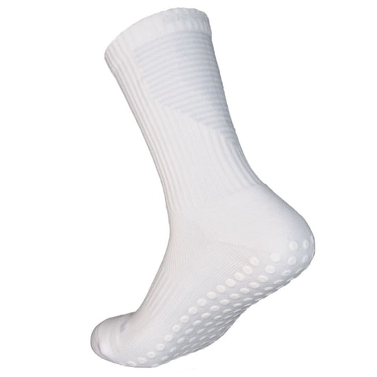 Ice - All White Midcalf Length Premium Grip Socks - Size M (6-9 UK)