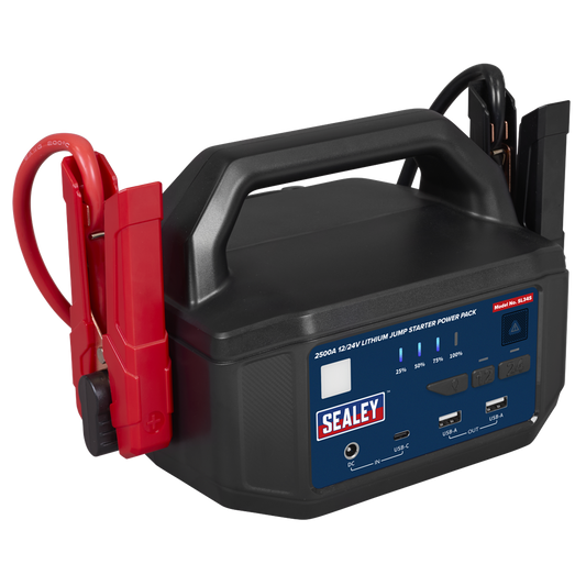 2500A 12/24V Lithium Jump Starter Power Pack