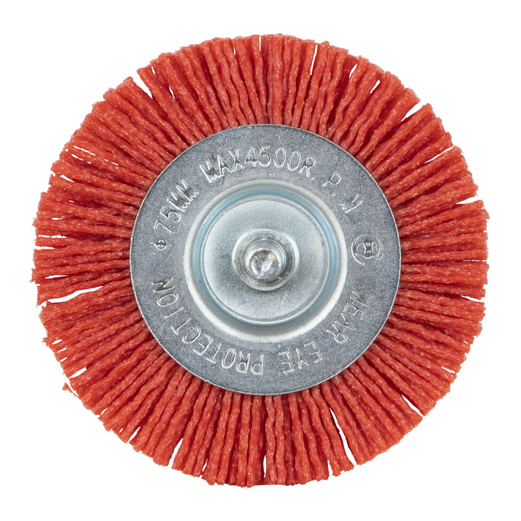 75mm Nylon Filament Circular Brush with 6mm Shaft