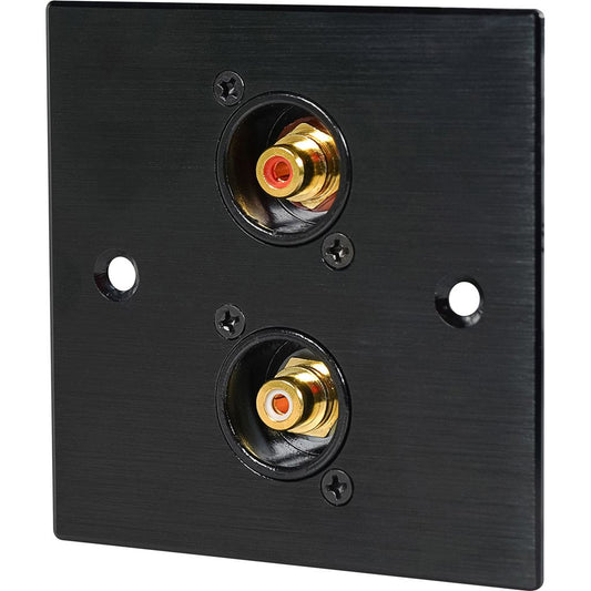 2 x Phono Socket Wall Plate