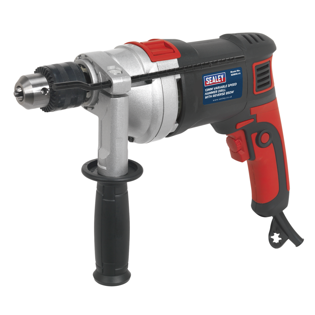 13mm Variable Speed Hammer Drill with Reverse 850W/230V