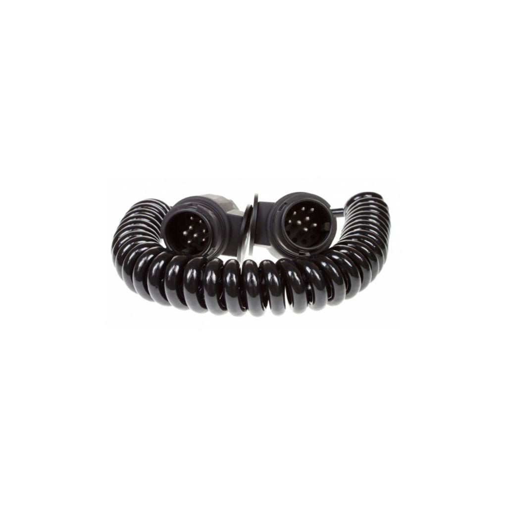 Extension Lead Curly 13 Pin 2.5m - 2 x 8 Pin Plugs (8 Core)