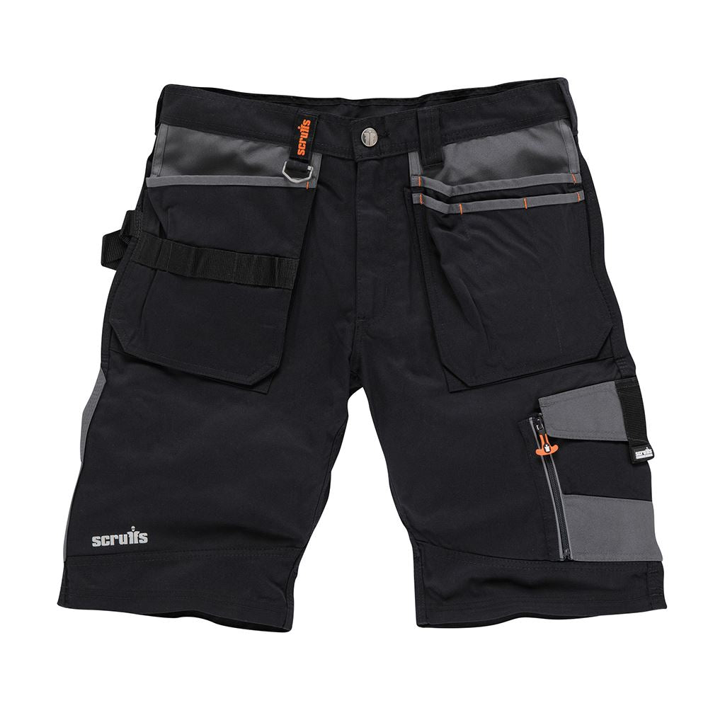 Scruffs Trade Shorts Black - 34" W