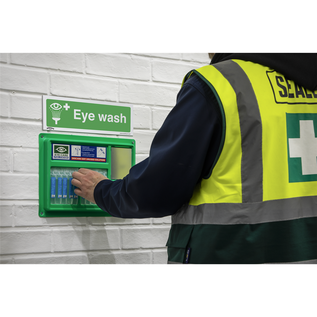 Worksafe&#174; Eye Wash Safety Sign - Rigid Plastic