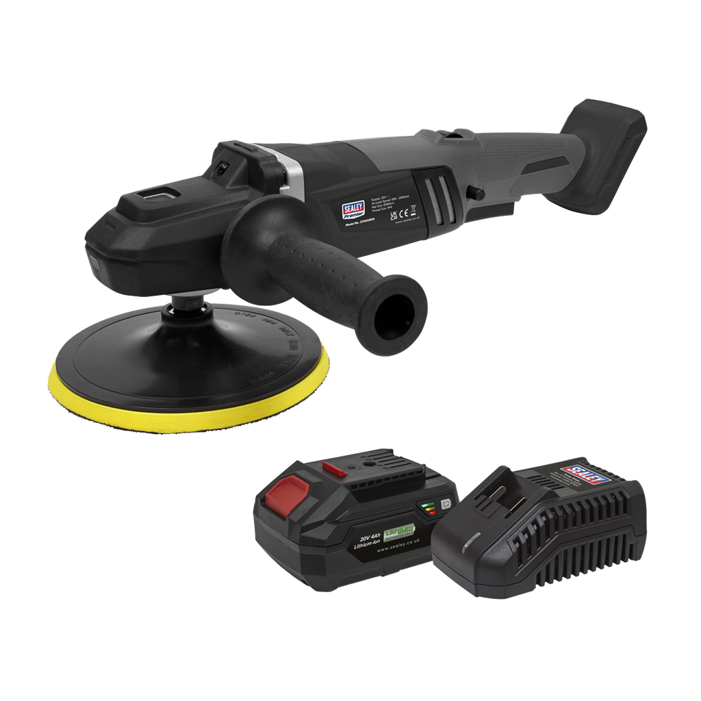 Premier SV20 Series 180mm Brushless Cordless Rotary Polisher Kit 20V 4Ah