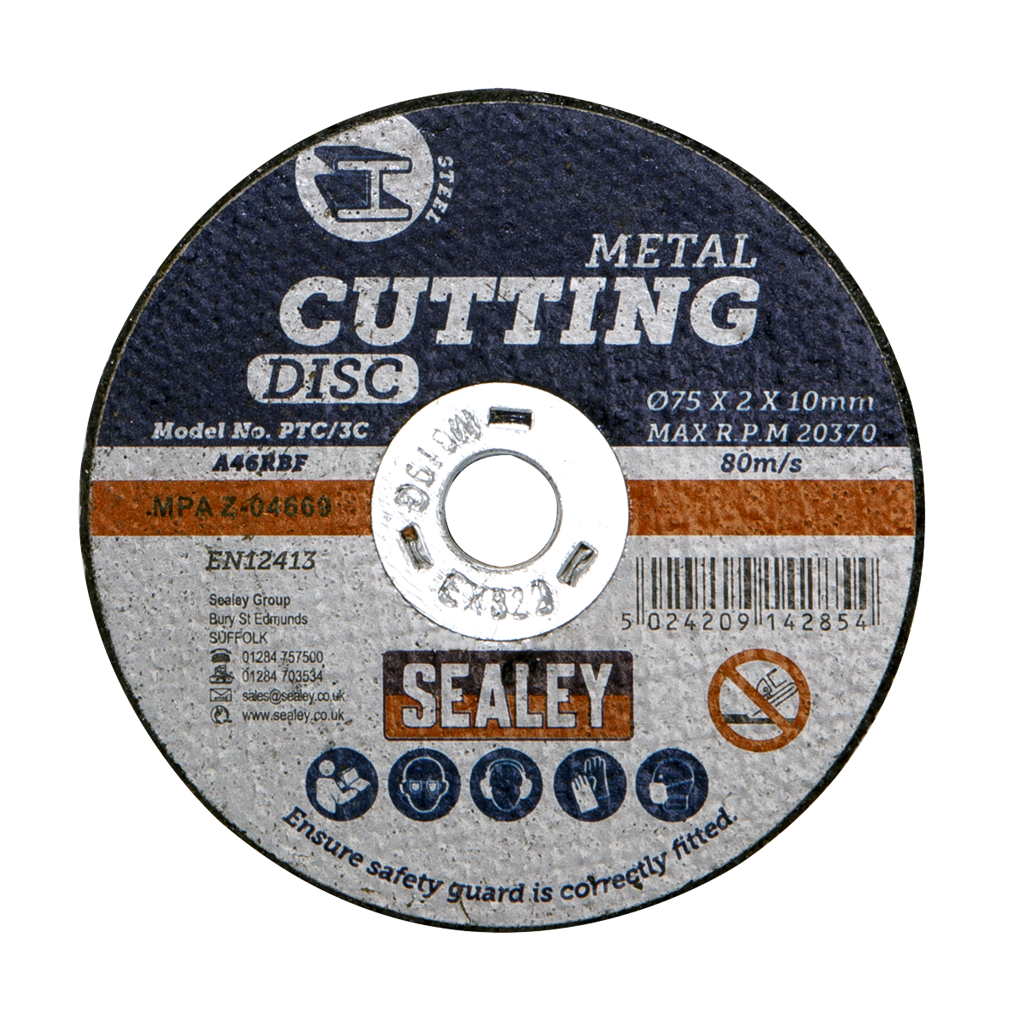 75 x 2mm Cutting Disc 10mm Bore - Pack of 100