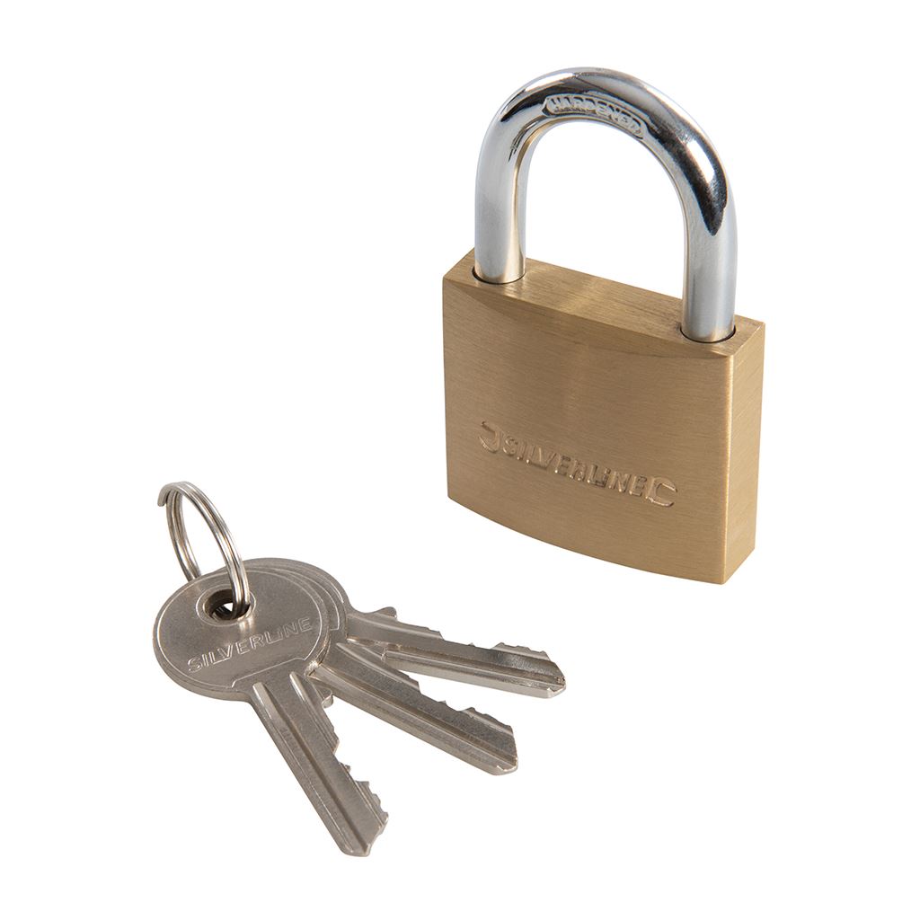 Silverline Brass Padlock - 40mm