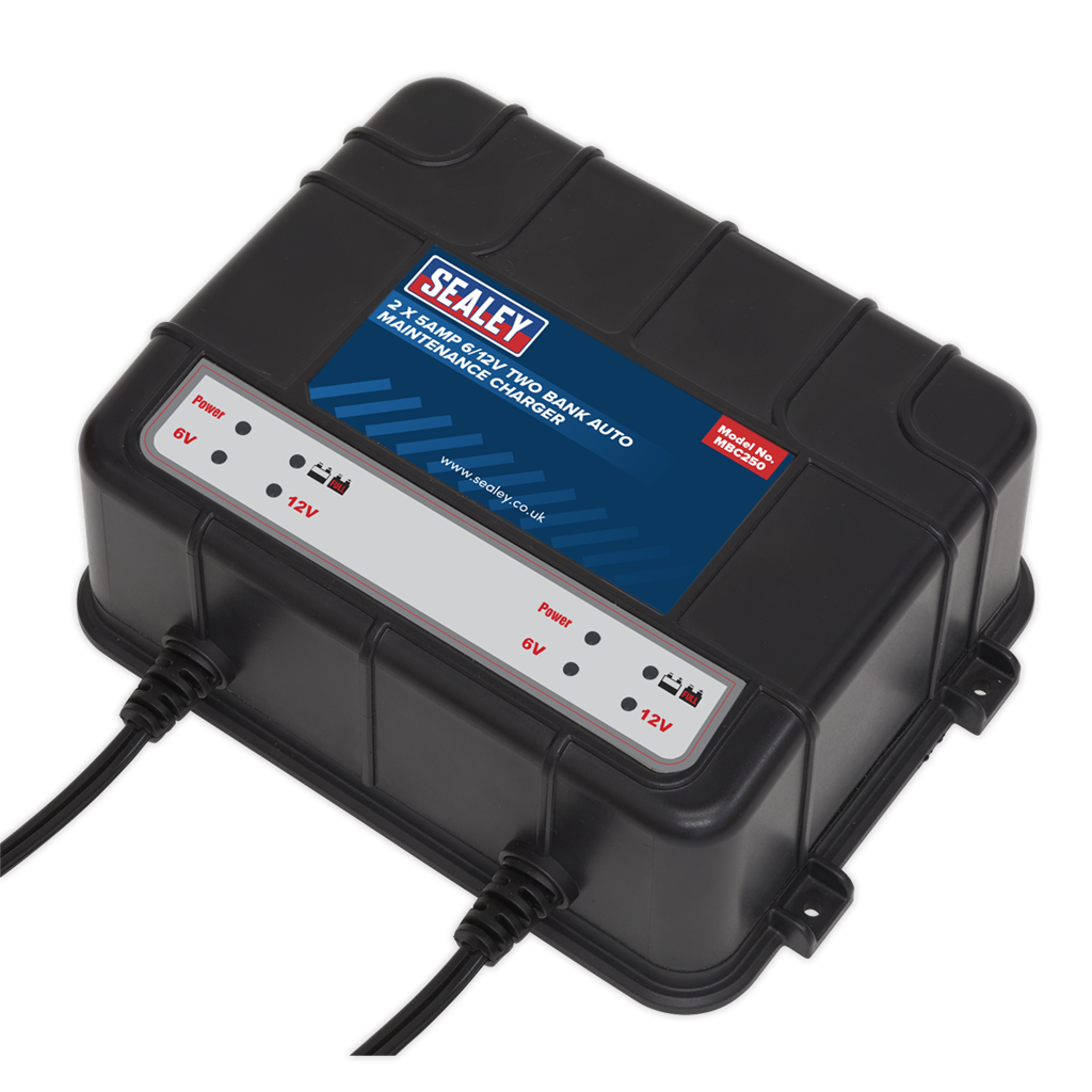 6/12V 2 Bank Auto Maintenance Charger 10A (2 x 5A)