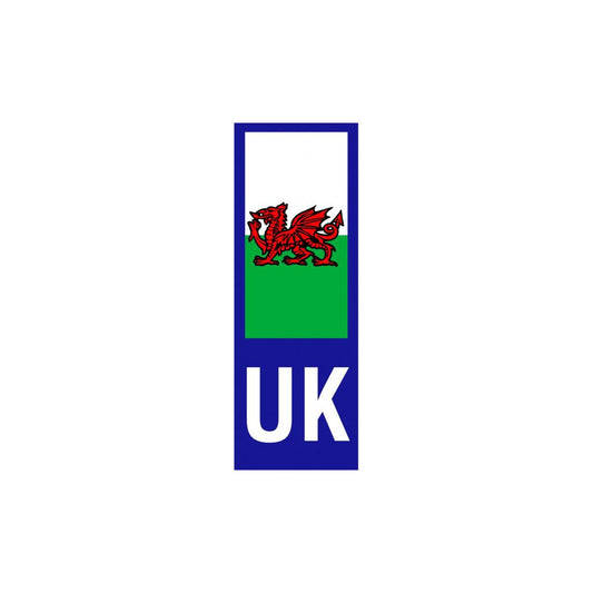 WELSH DRAGON UK NO. PLATE STICKER