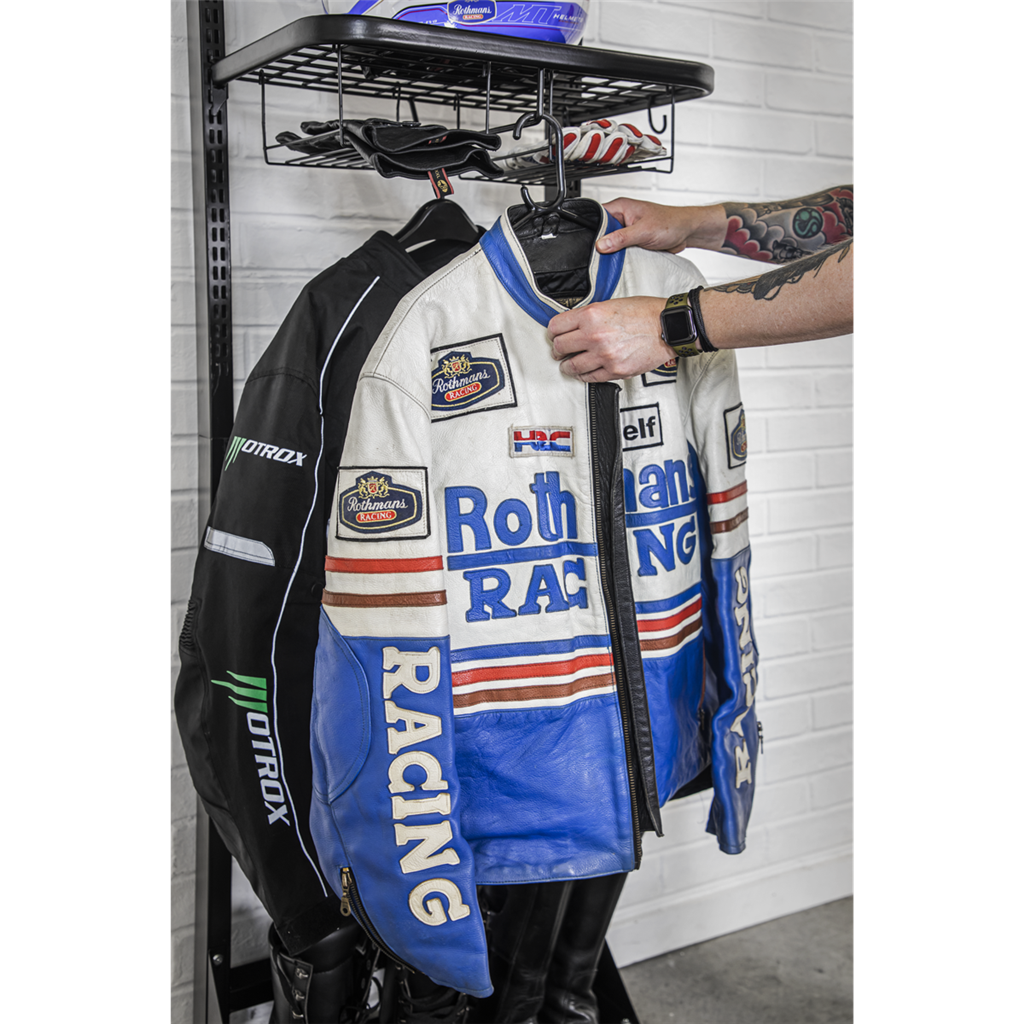 Freestanding Motorcycle Helmet & Gear Storage