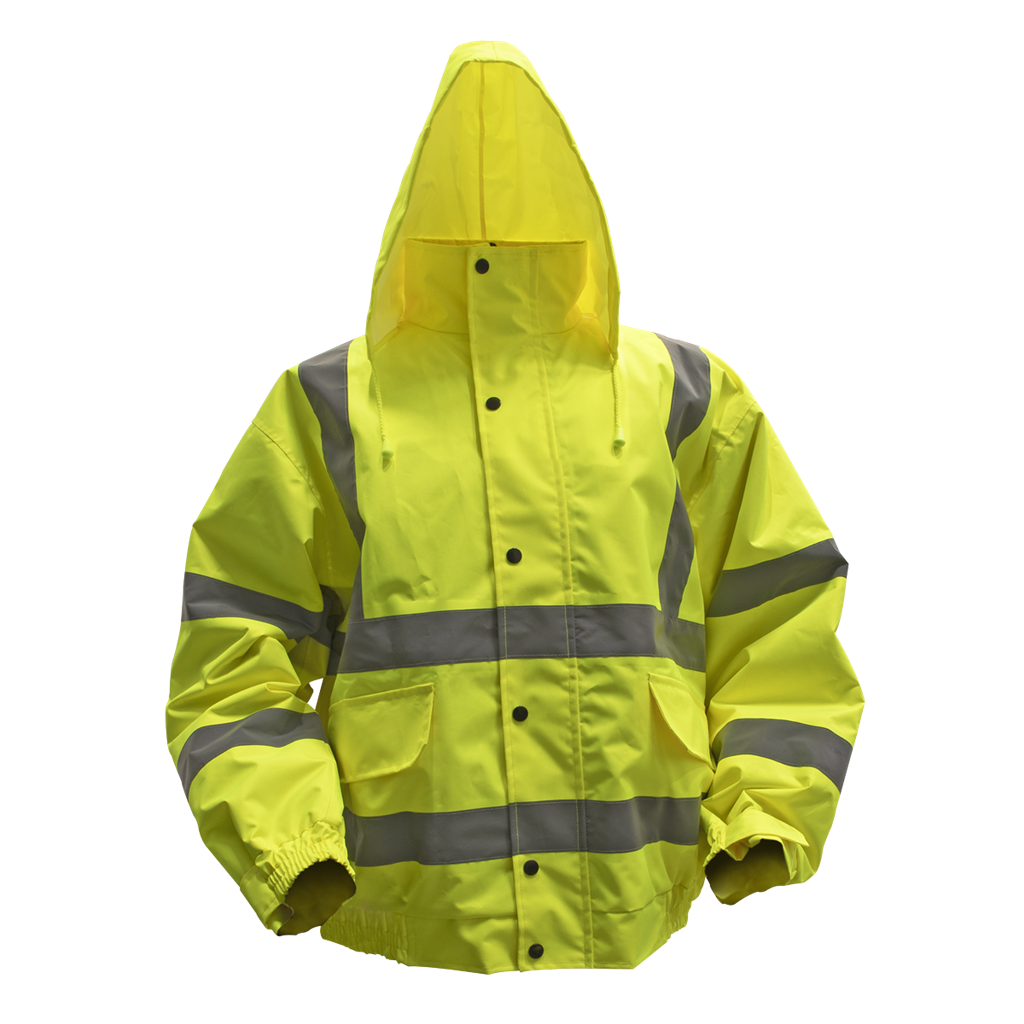 Worksafe&#174; Hi-Vis Yellow Jacket with Quilted Lining, Elasticated Waist & Cuffs - X-Large