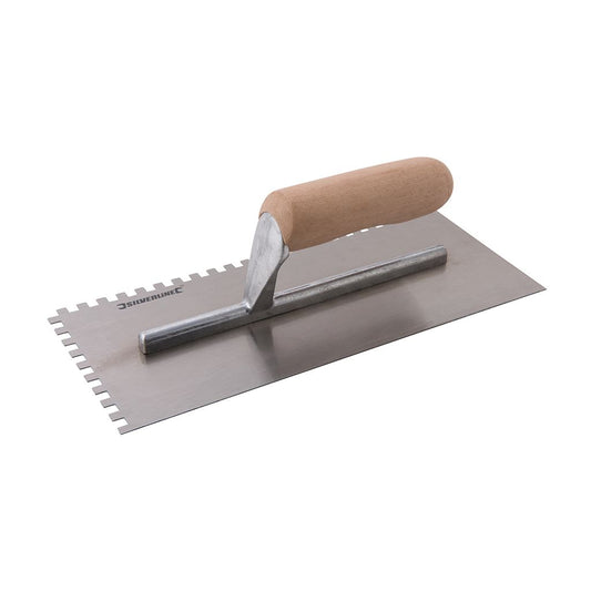 Silverline Adhesive Trowel Wood-Handle - 280 x 120mm - 6mm Teeth