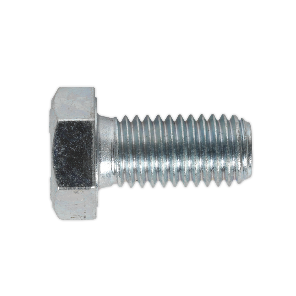 8.8 Zinc Plated HT Setscrew M12 x 25mm, DIN 933 - Pack of 25