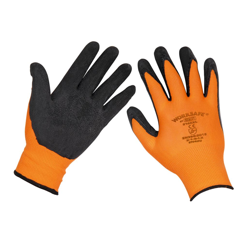 Worksafe&#174; Foam Latex Grippa Gloves, X-Large - Pack of 6 Pairs