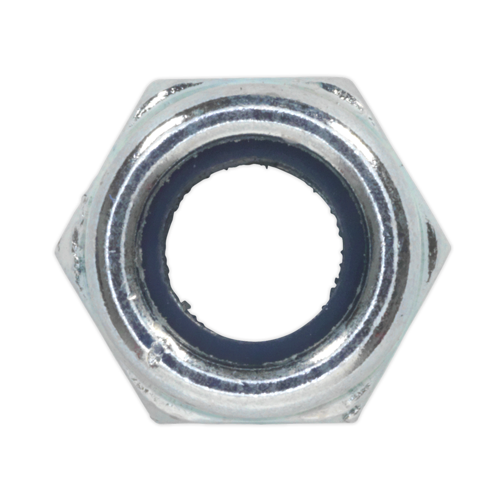 Zinc Plated Nylon Locknut M6, DIN 982 - Pack of 100