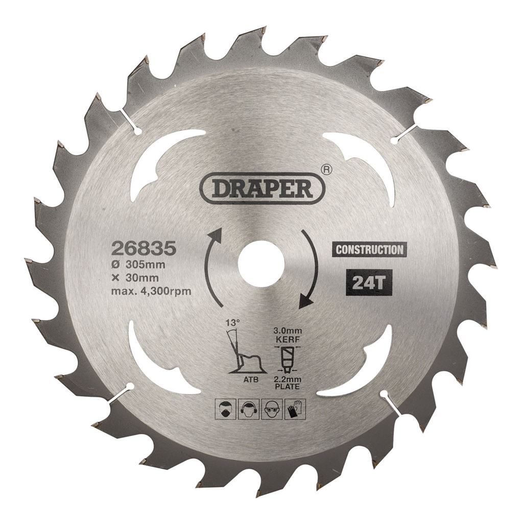 TCT Construction Circular Saw Blade, 305 x 30mm, 24T