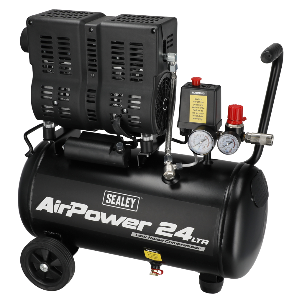 24L Low Noise Oil Free Direct Drive Air Compressor 1hp