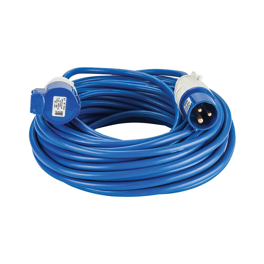 Defender Arctic Extension Lead Blue 2.5mm2 16A 25m - 230V