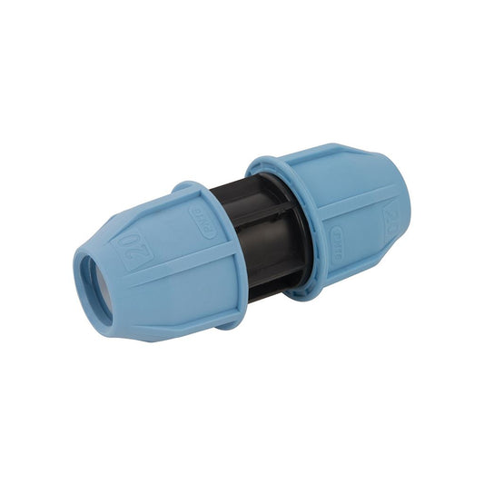 Plumbob MDPE Straight Pipe Coupling - 20 x 20mm