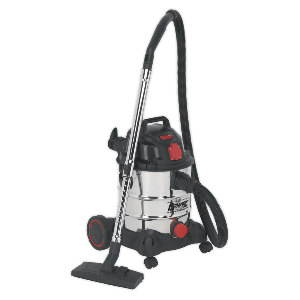 20L Industrial Vacuum Cleaner Wet & Dry with Stainless Drum & Auto Start 1400W/230V