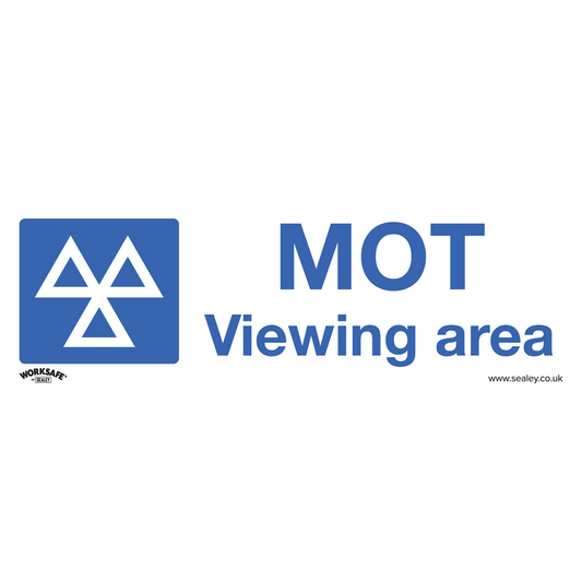 Worksafe&#174; MOT Viewing Area Safety Sign, Rigid Plastic - Pack of 10